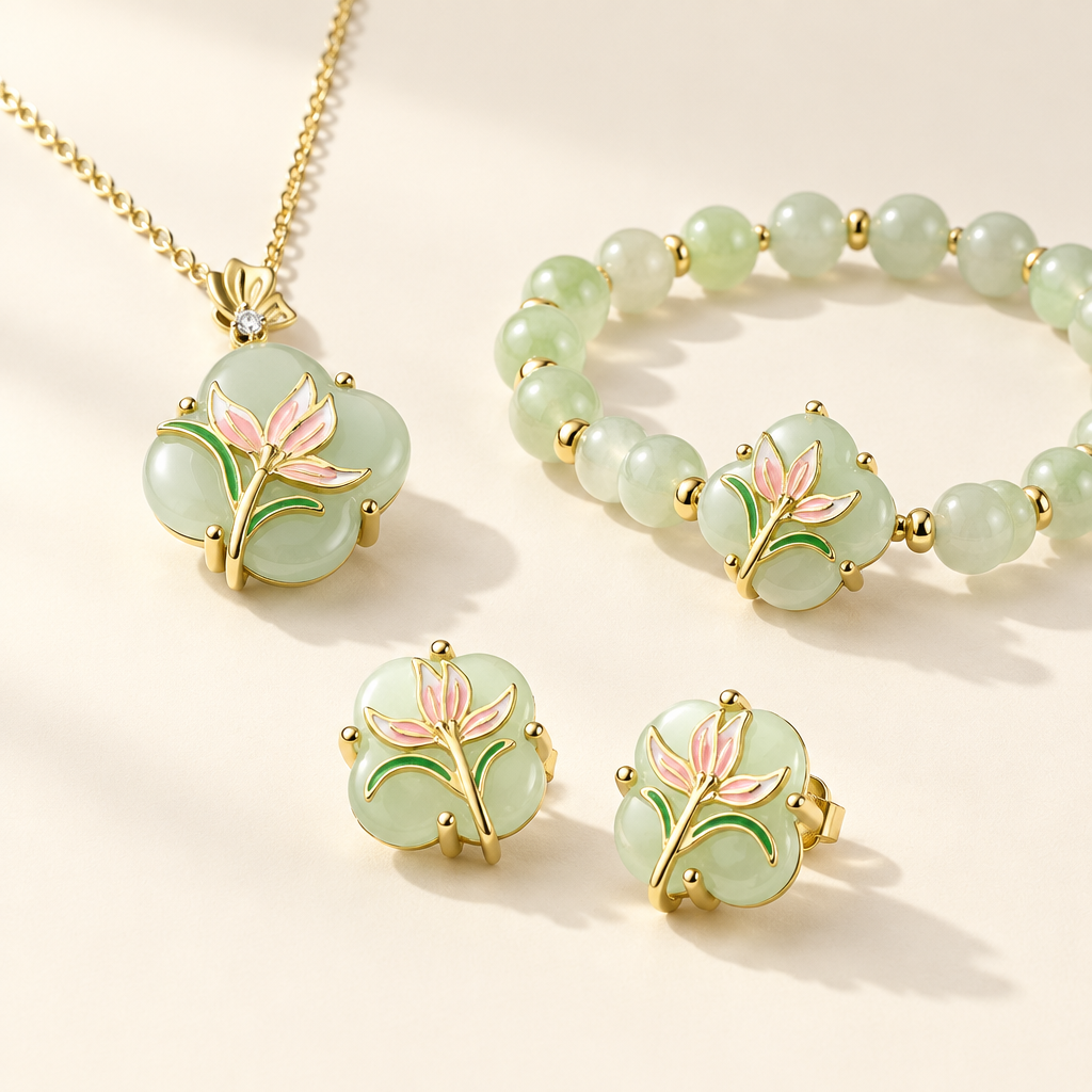 The three Magnolia pieces seen at an angle