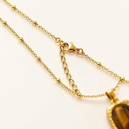Satellite chain with beads, clasp and extender