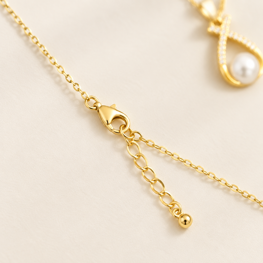 The fine cable chain, clasp and extender